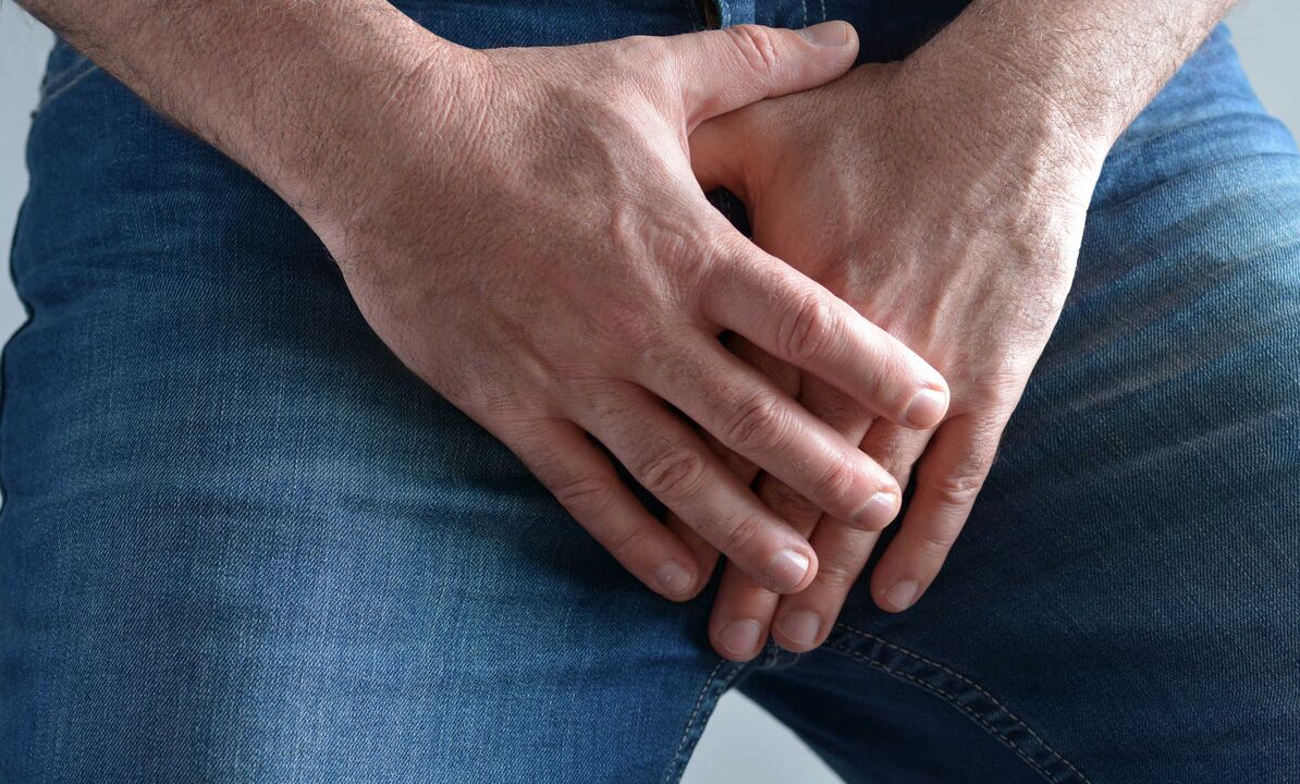 A man suffers from groin discomfort due to microsurgical penile muscle grafting